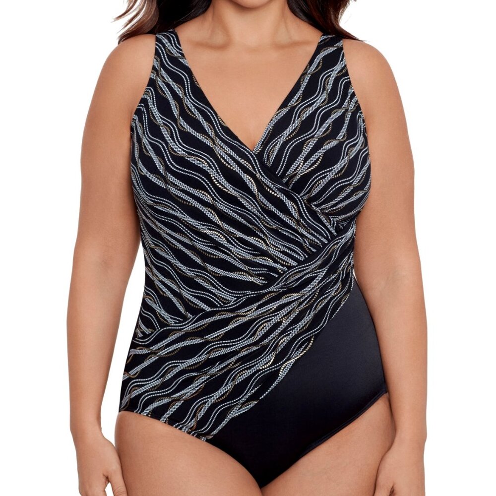 Miraclesuit Plus Size Linked In Oceanus One Piece Swimsuit